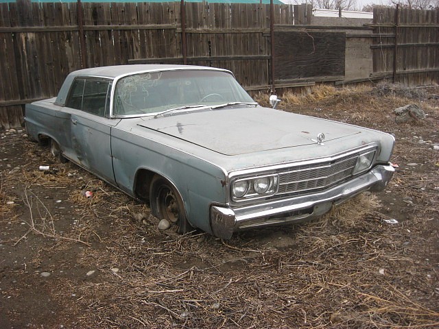 1966 Chrysler Imperial Crown Coupe.  Complete, rough but rare, might run, good parts car, 440 V8.  $1,500  n-430